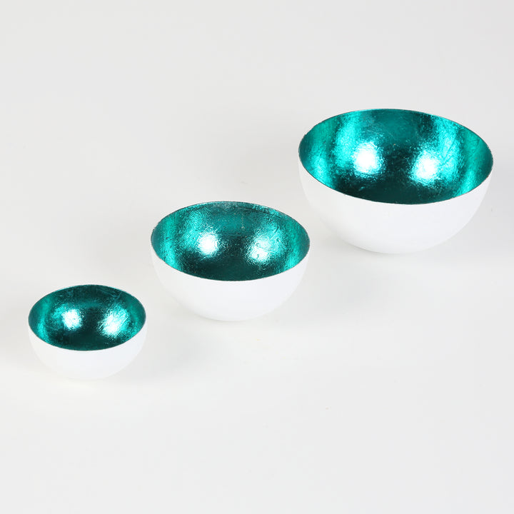 Set van 3 theelichthouders Meo Turquoise