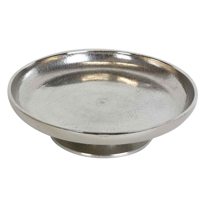 Taartplateau Livorno L zilver met voet