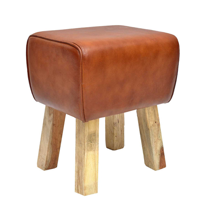 Genuine leather stool Tejas