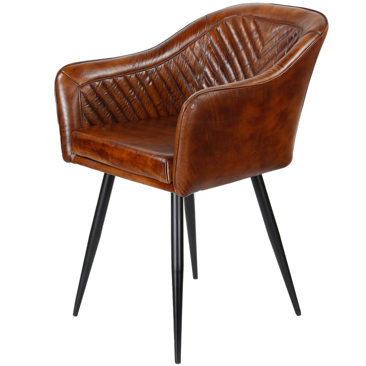 Leren fauteuil bruin