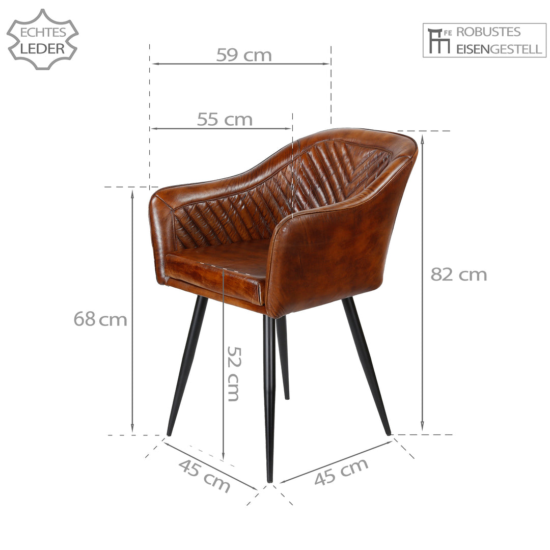 Leren fauteuil bruin