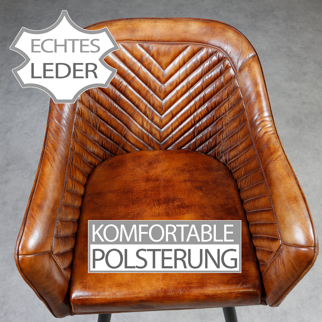 Leren fauteuil bruin