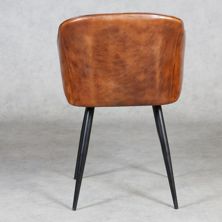 Leren fauteuil bruin