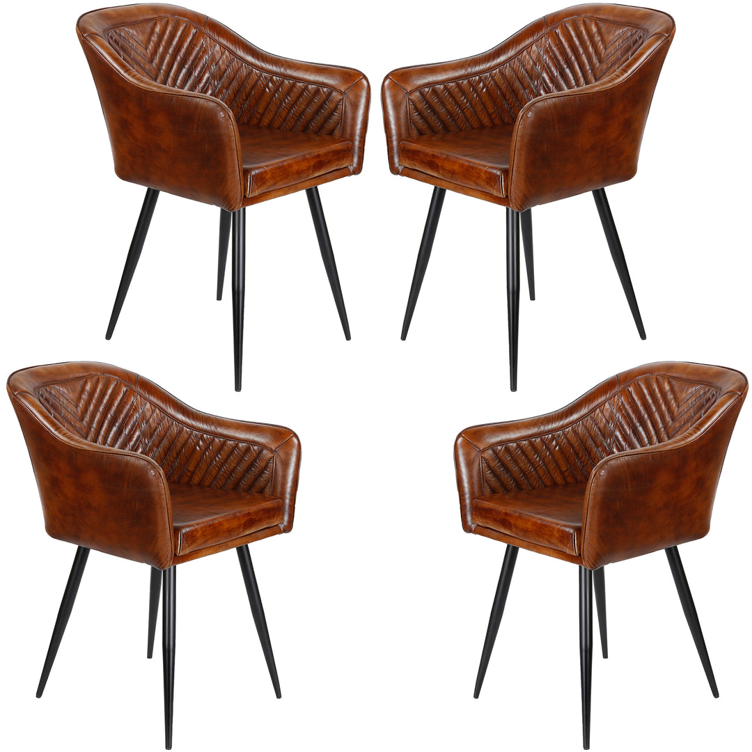 Leren fauteuil bruin