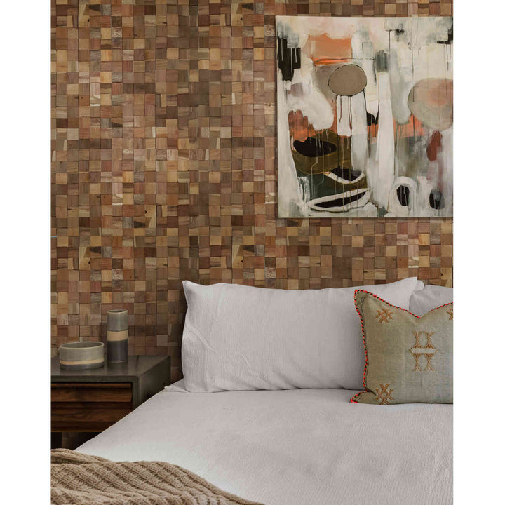 Houten wandbekleding Natural Cube
