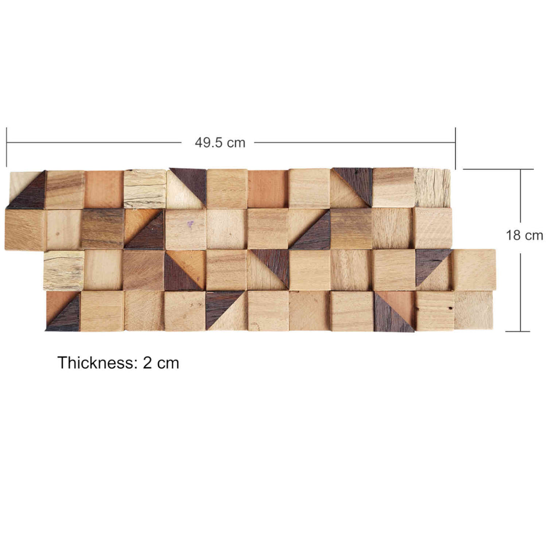 Houten wandbekleding Pyramid Cube