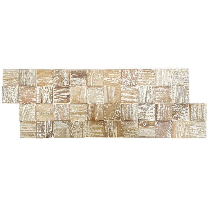 Houten wandbekleding White Washed Cube
