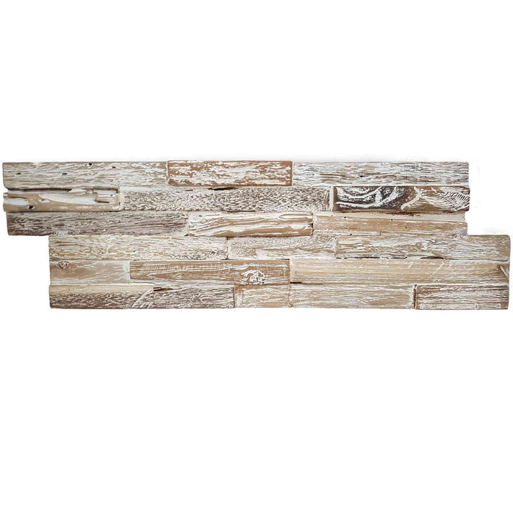 Houten wandbekleding White Washed Coral