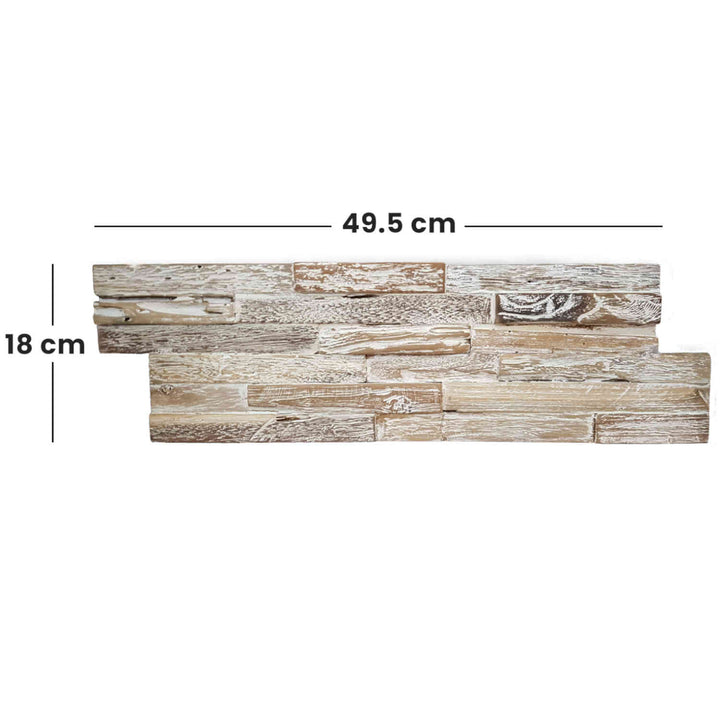 Houten wandbekleding White Washed Coral
