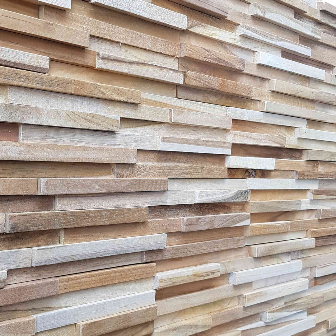 Houten wandbekleding Natural Ripple