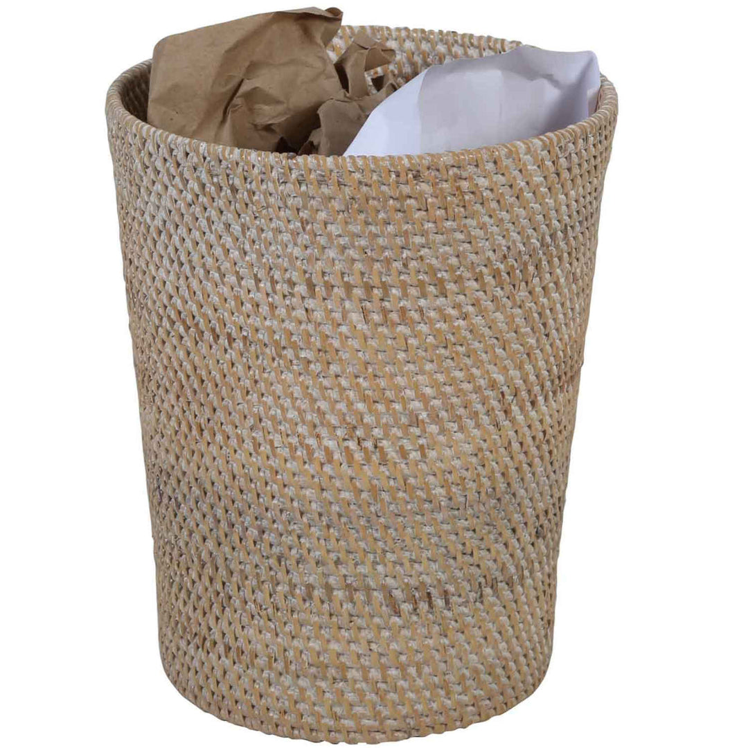 Papierbak van rotan Nila White Wash