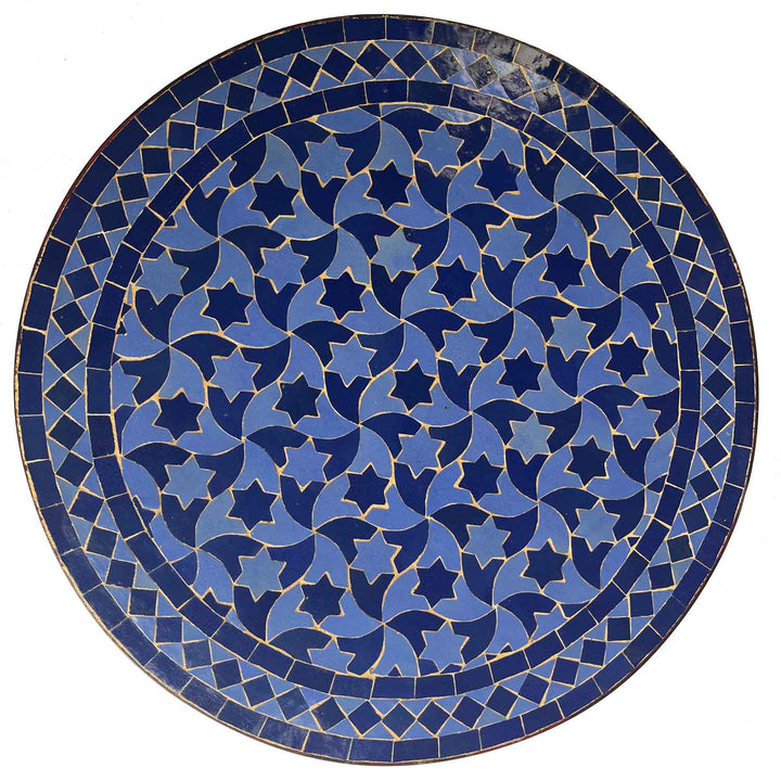 Mosaiktisch Blau Stern