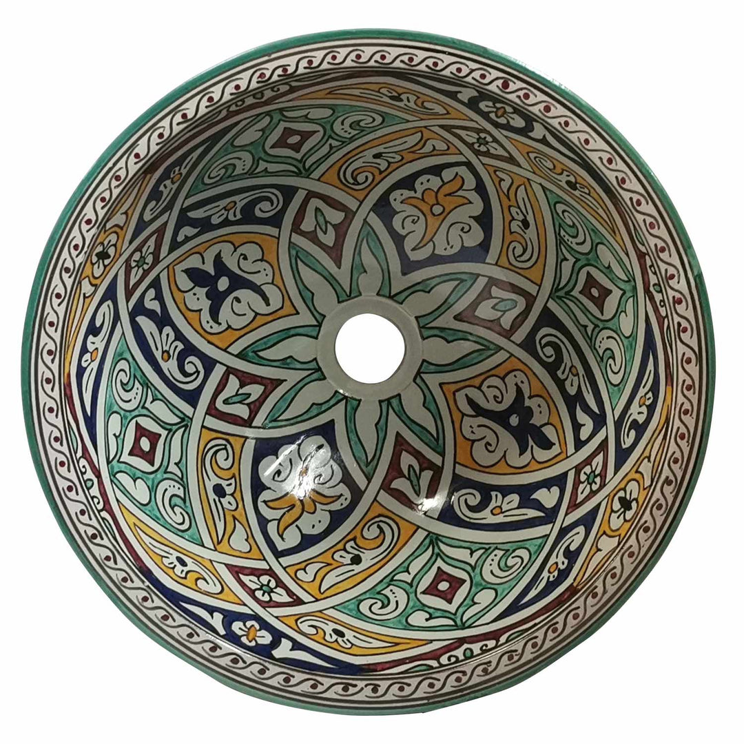 Moroccan ceramic washbasin Fes140