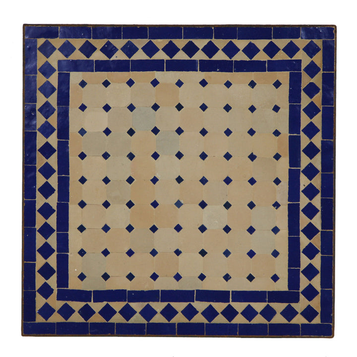 Mozaïektafel 45x45 blauwe diamant