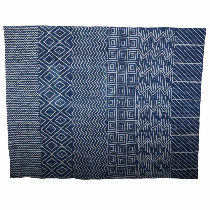 Etnisch sprei Kantha Blauw