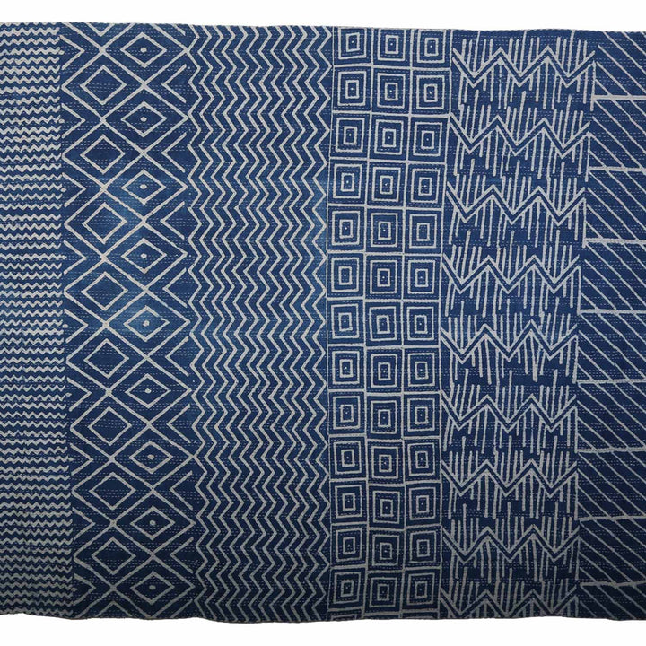 Etnisch sprei Kantha Blauw