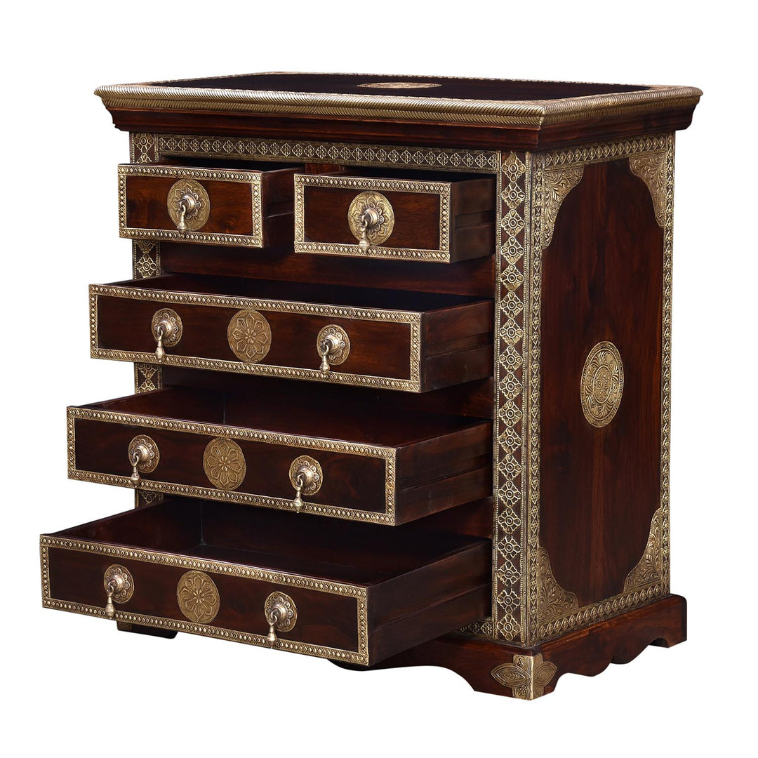 Oriental chest of drawers Malek Brown