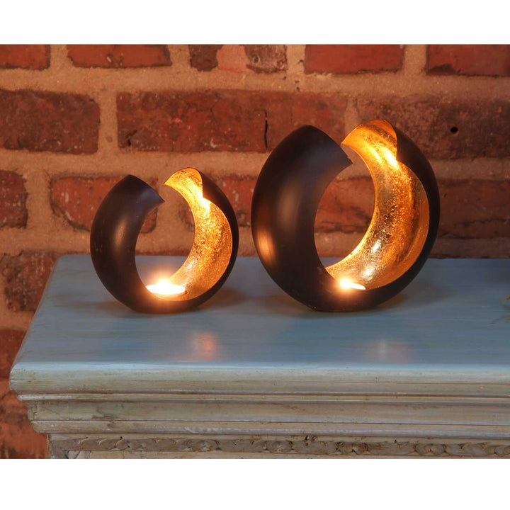 Oosterse windlichten set Charu L & M