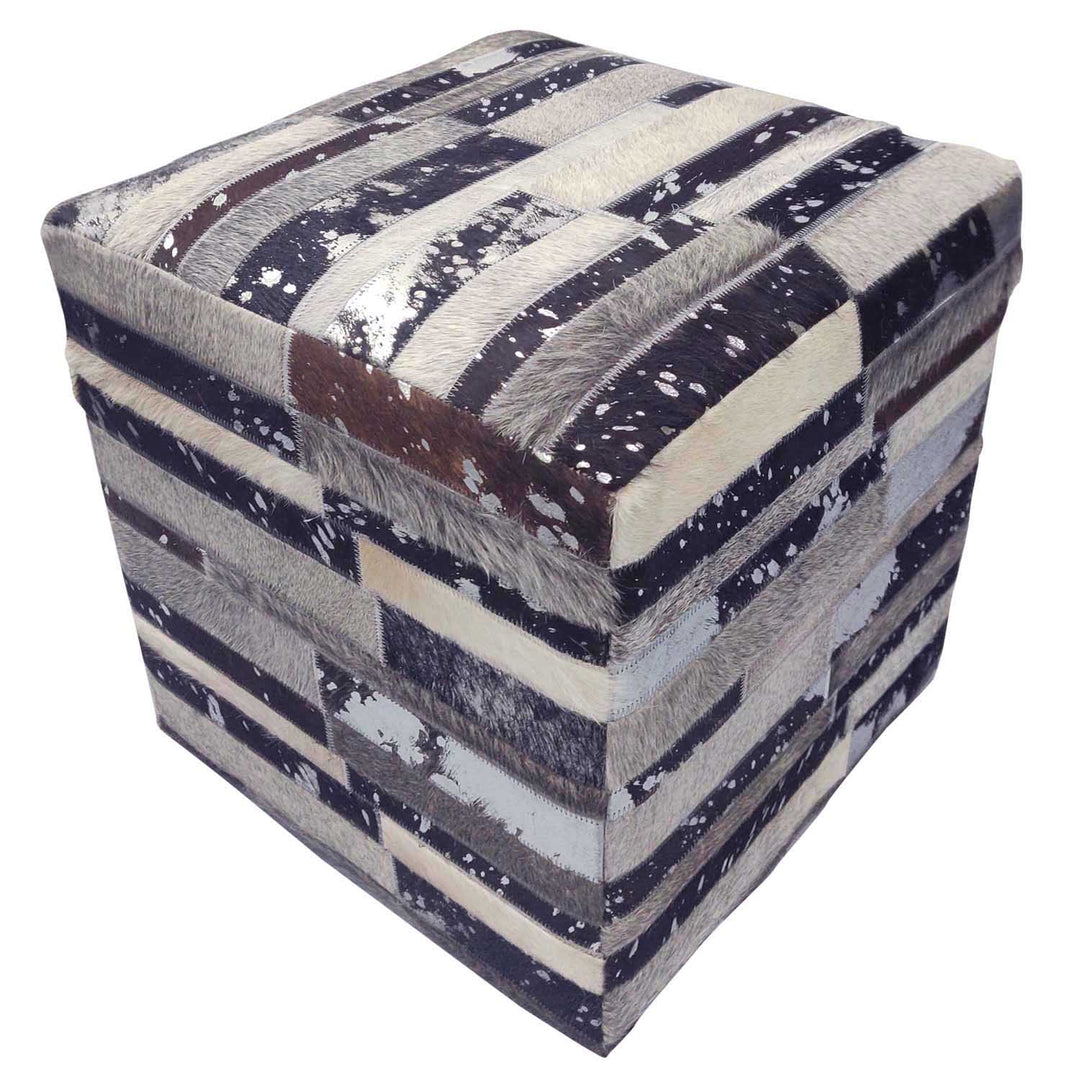 Patchwork bont poef Rinara
