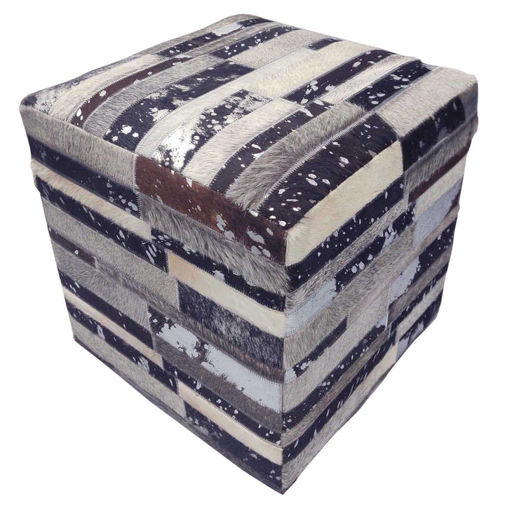 Patchwork bont poef Rinara