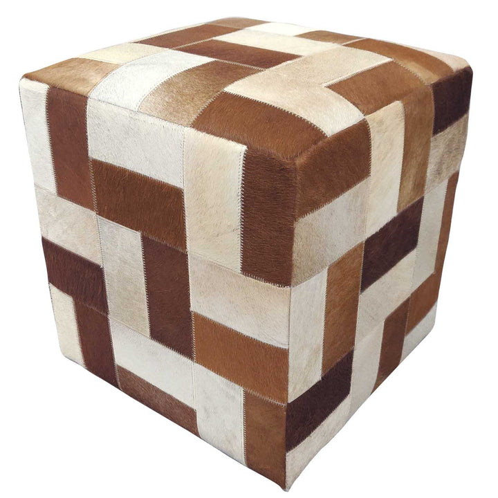 Patchwork fur stool Davita