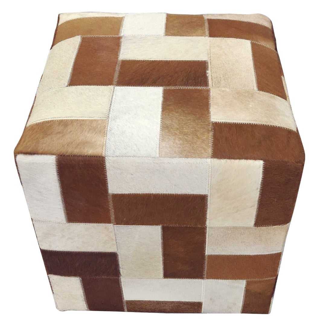 Patchwork fur stool Davita