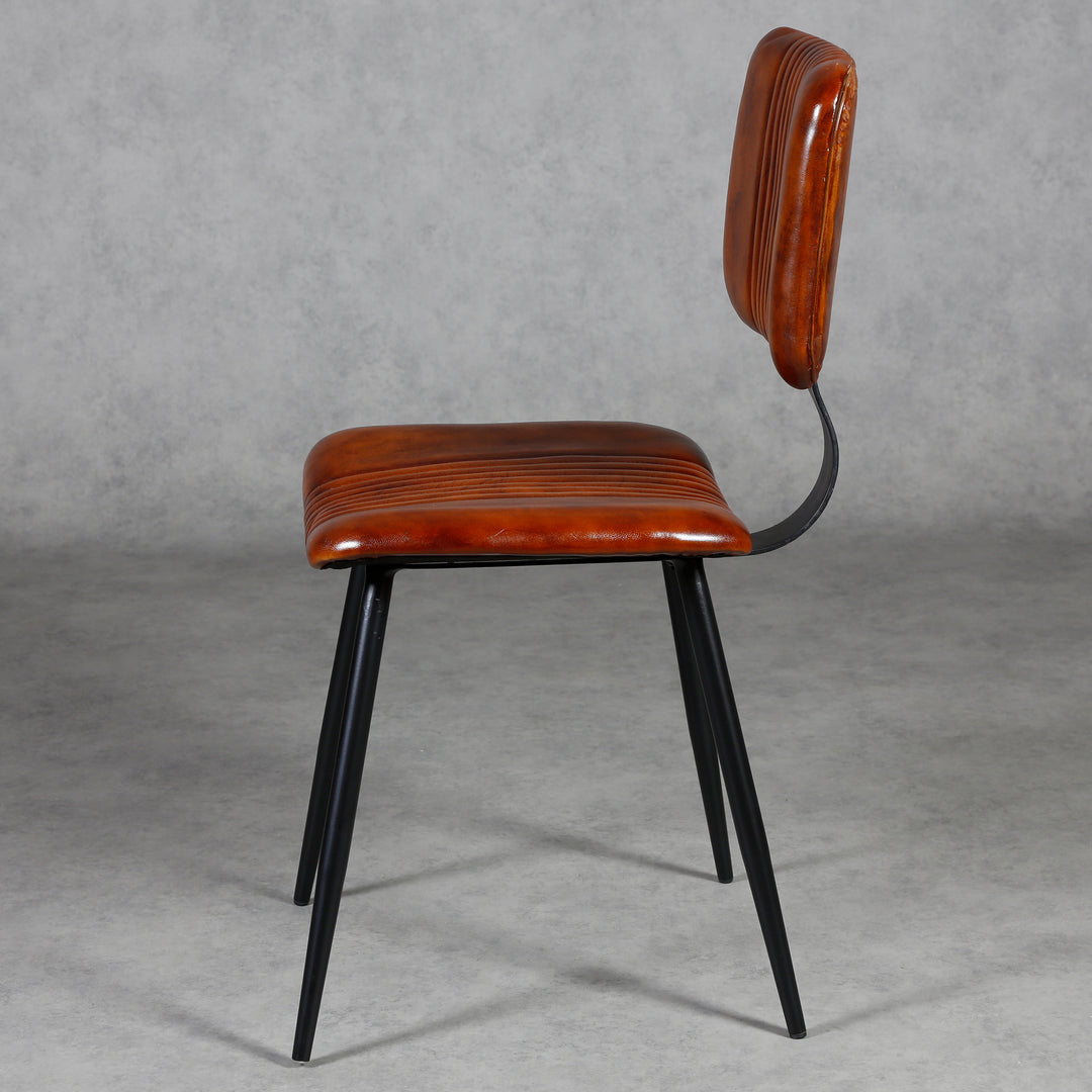 Eetkamerstoelen bruin leer