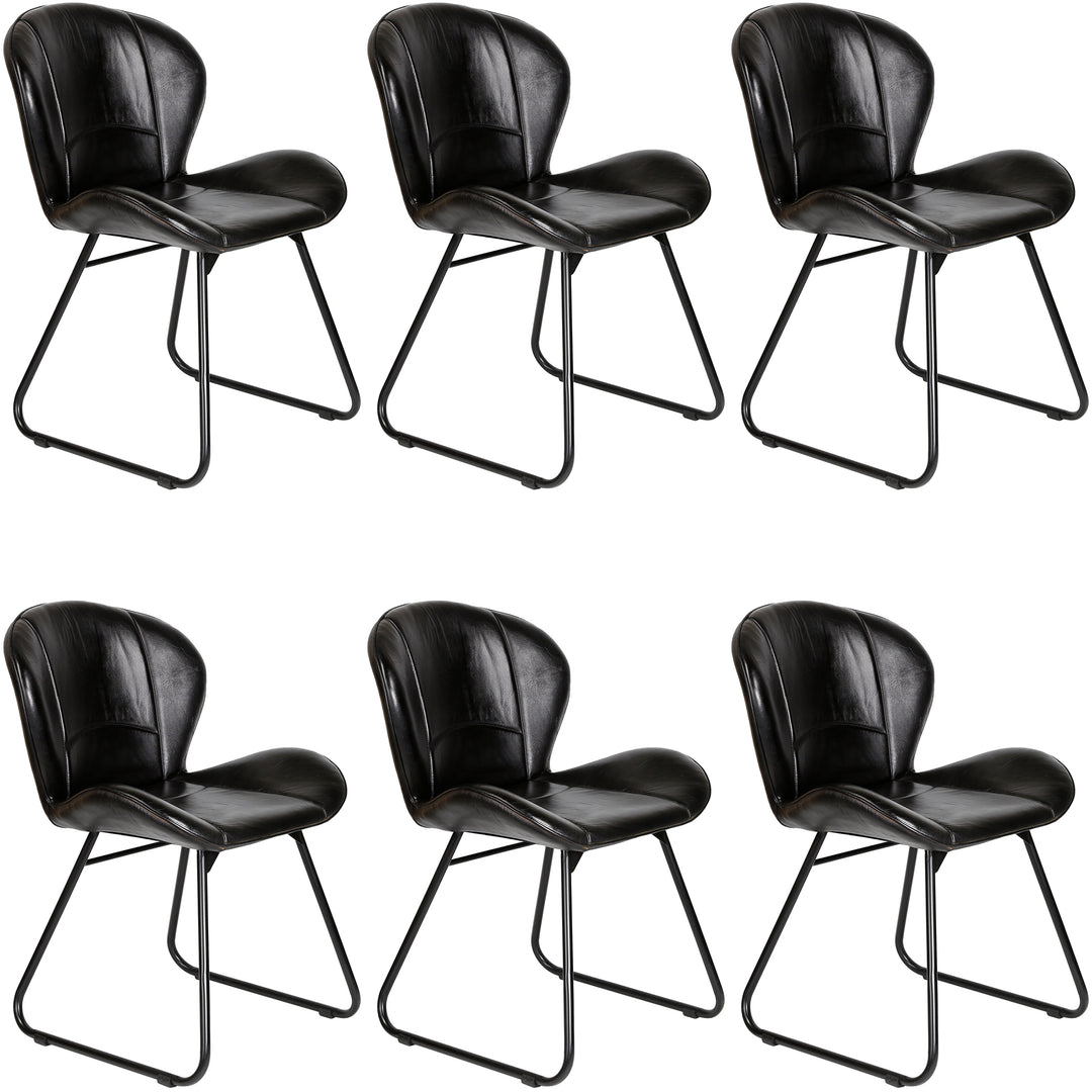 Leren stoel zwart