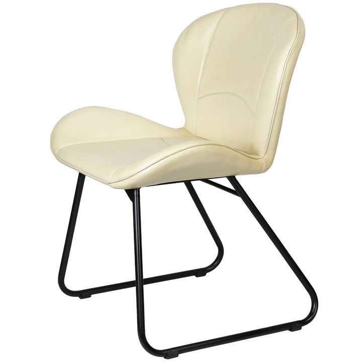 Leren stoel Beige