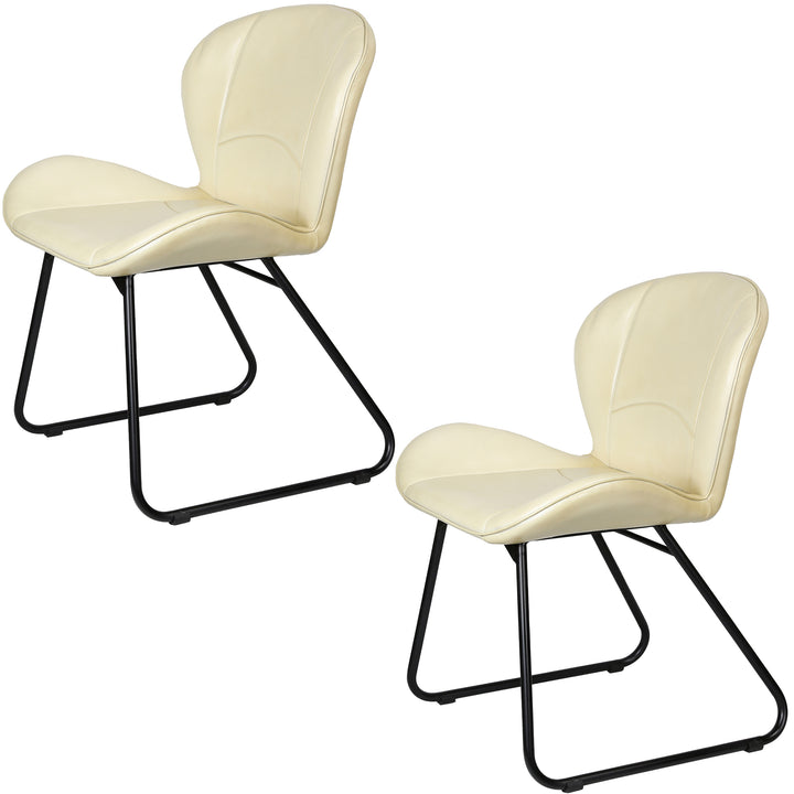 Leren stoel Beige