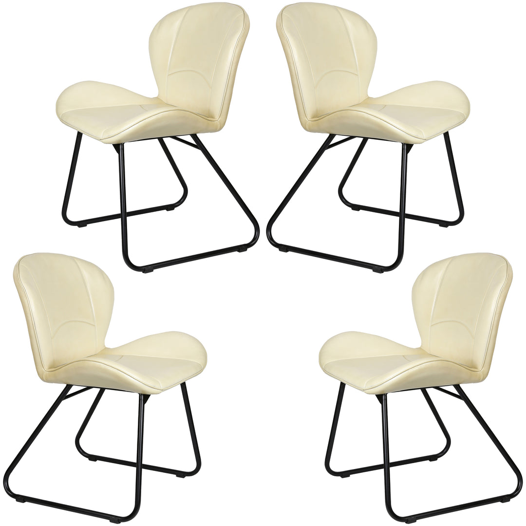 Leren stoel Beige