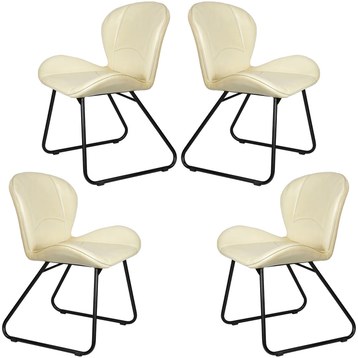 Leren stoel Beige