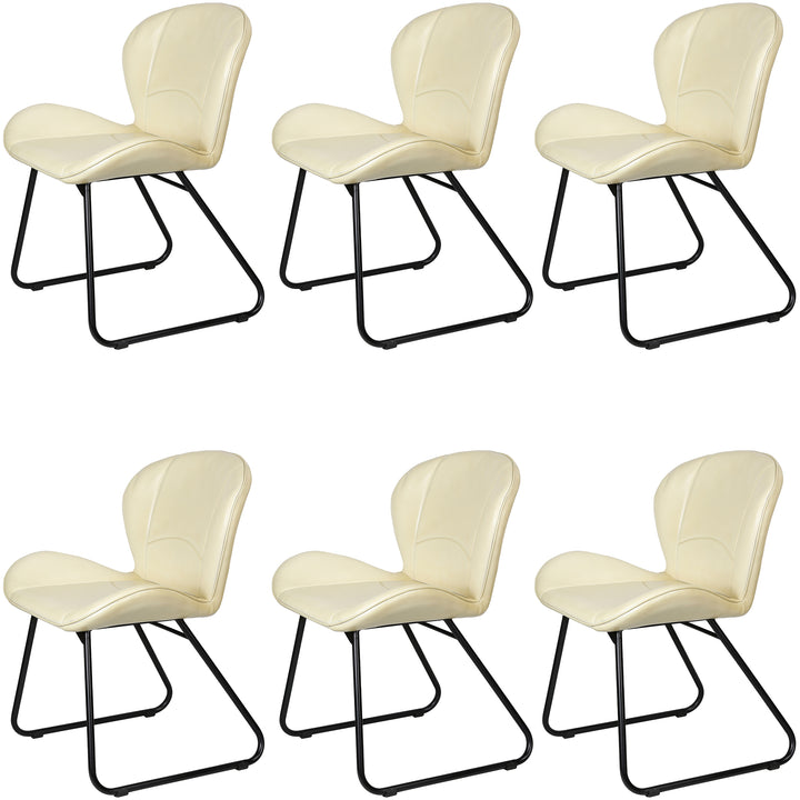 Leren stoel Beige