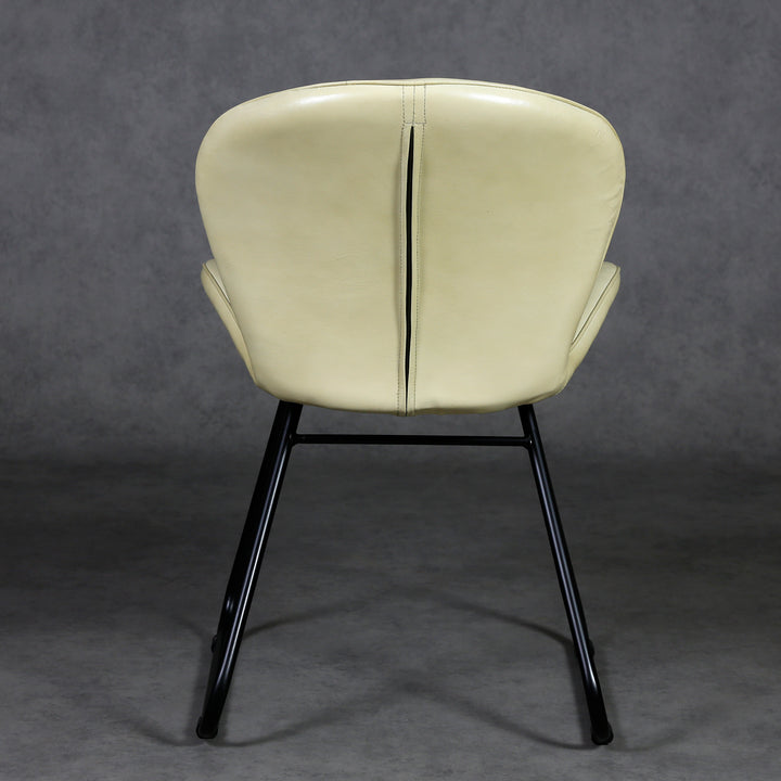 Leren stoel Beige