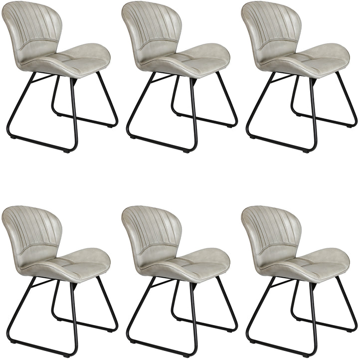Leren stoel Light Grey