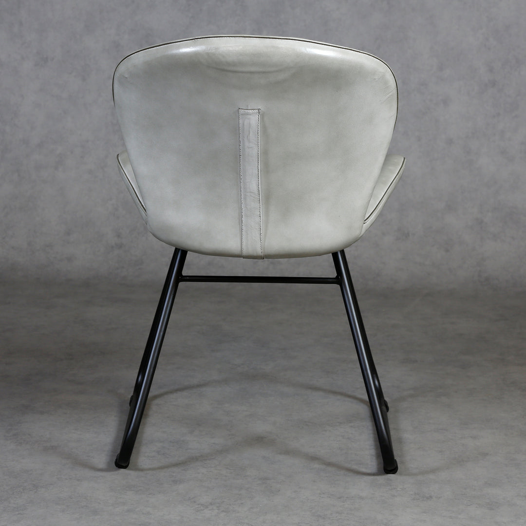 Leren stoel Light Grey