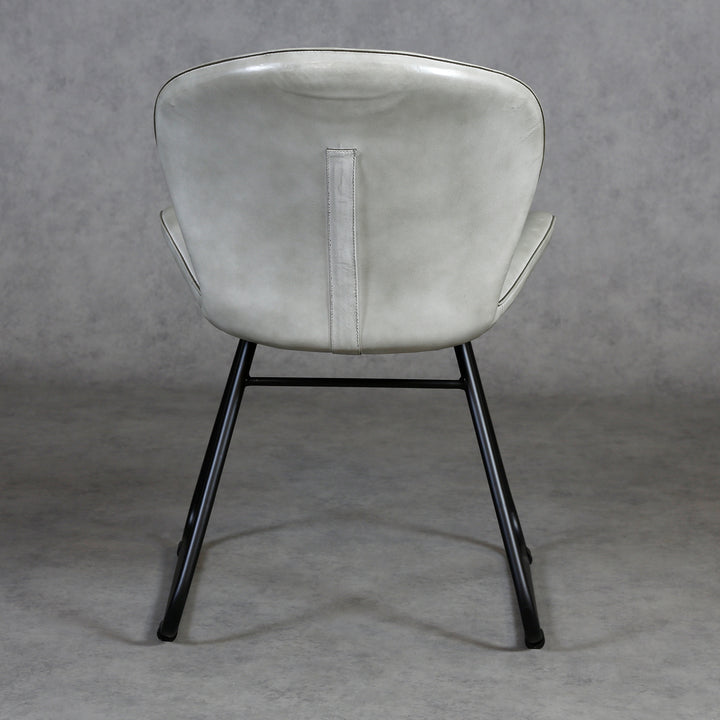 Leren stoel Light Grey
