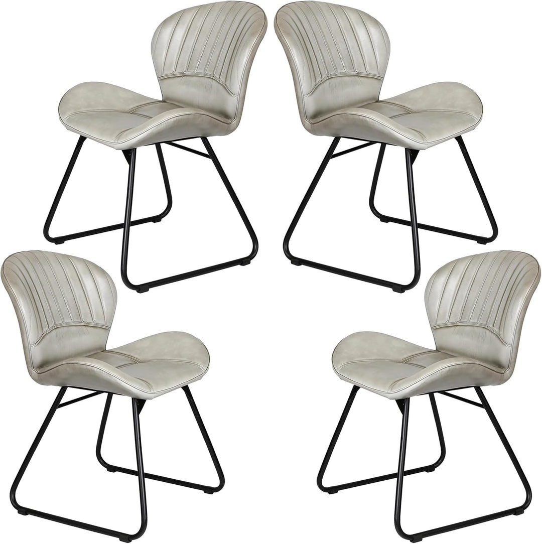 Leren stoel Light Grey