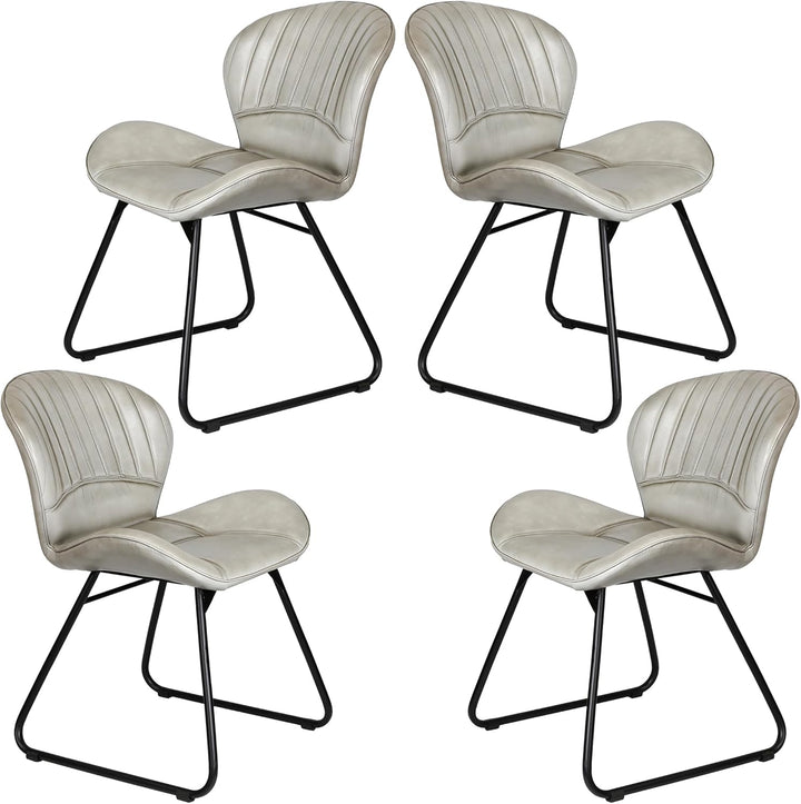 Leren stoel Light Grey