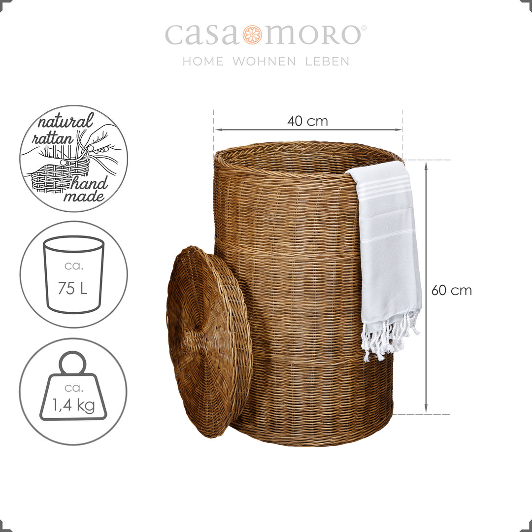 Opbergmand met deksel – 75 l