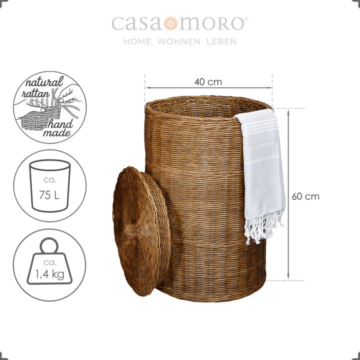 Opbergmand met deksel – 75 l