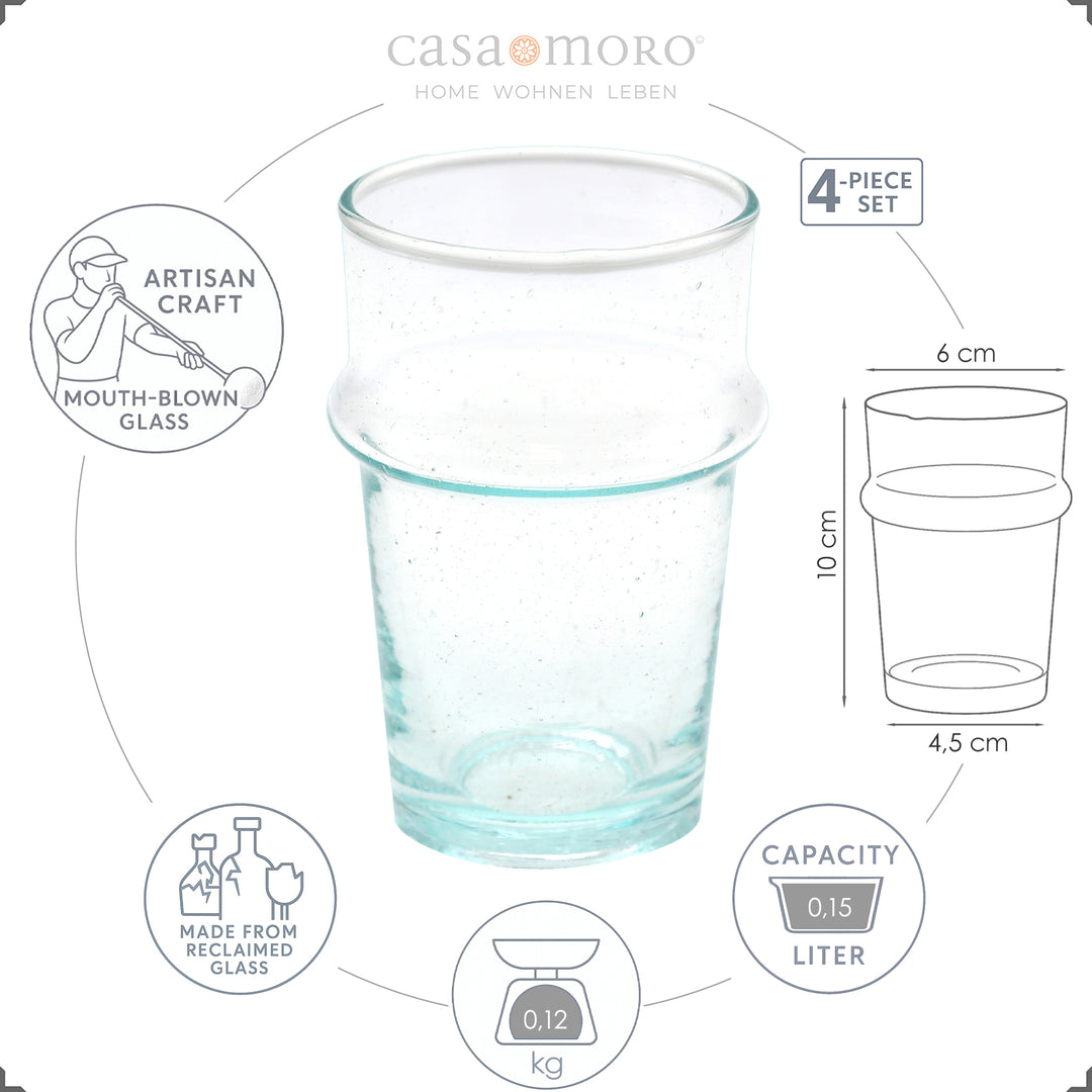 Koffieglazen ingesteld