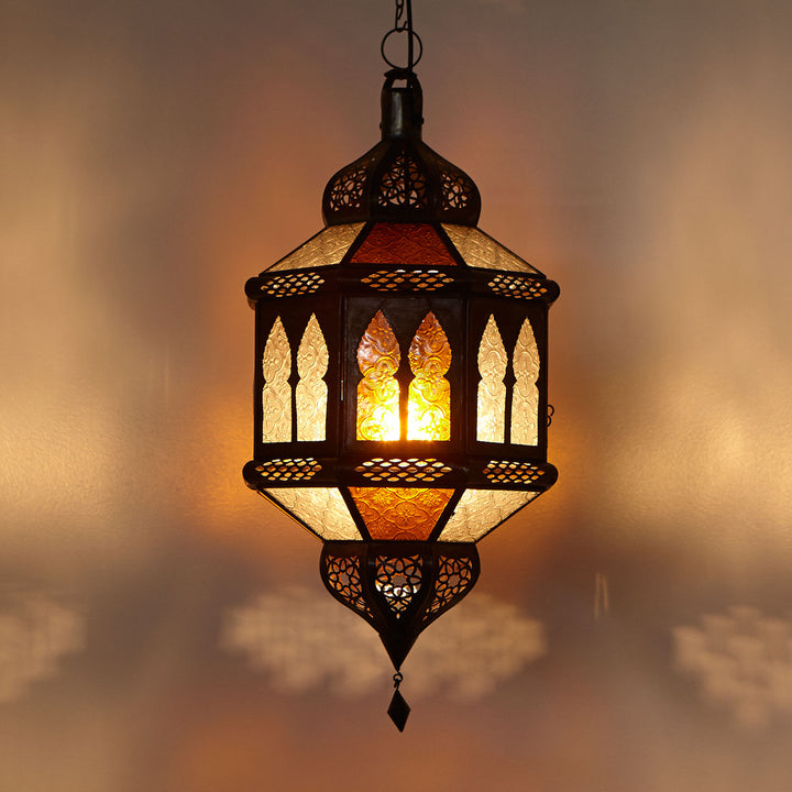 Lantaarn trombia Biban geel/wit
