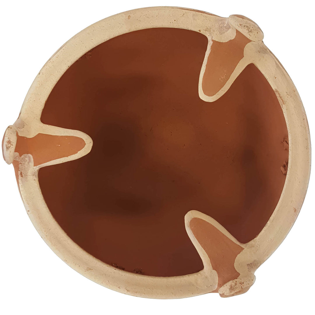 Bovenaanzicht Tajine Kleiwarmer, Marokkaanse mejmar voor houtskool als tafelgrill voor Tagine