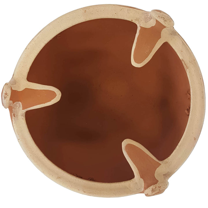 Bovenaanzicht Tajine Kleiwarmer, Marokkaanse mejmar voor houtskool als tafelgrill voor Tagine