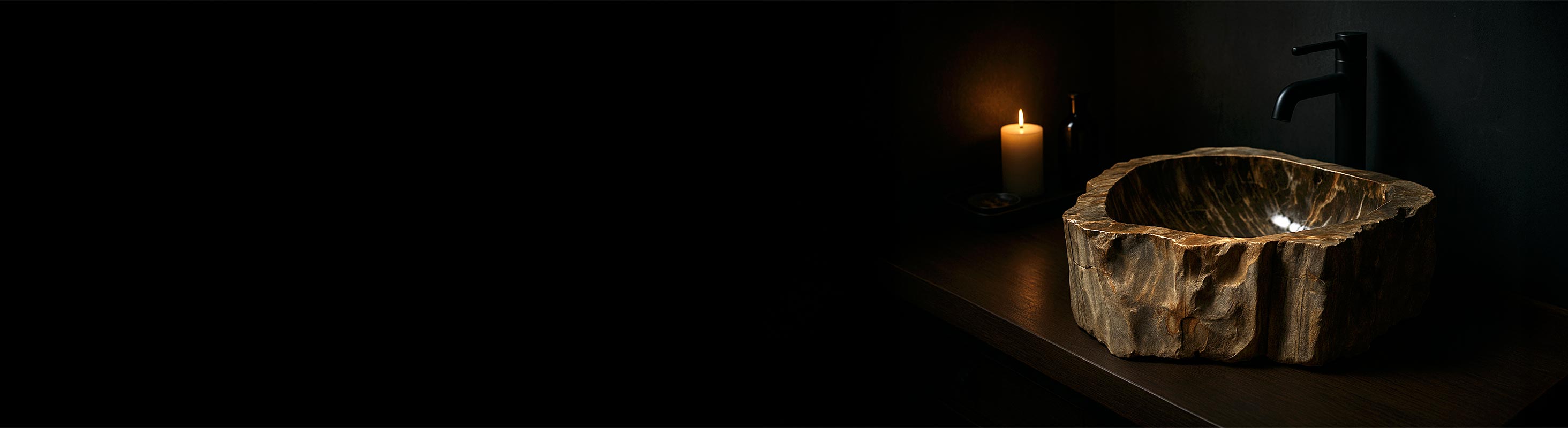 Natuurstenen wastafel – Naturstein Waschbecken aus Flussstein – hochwertige Steinwaschbecken für Spa & Bad aus Marmor und fossilem Holz