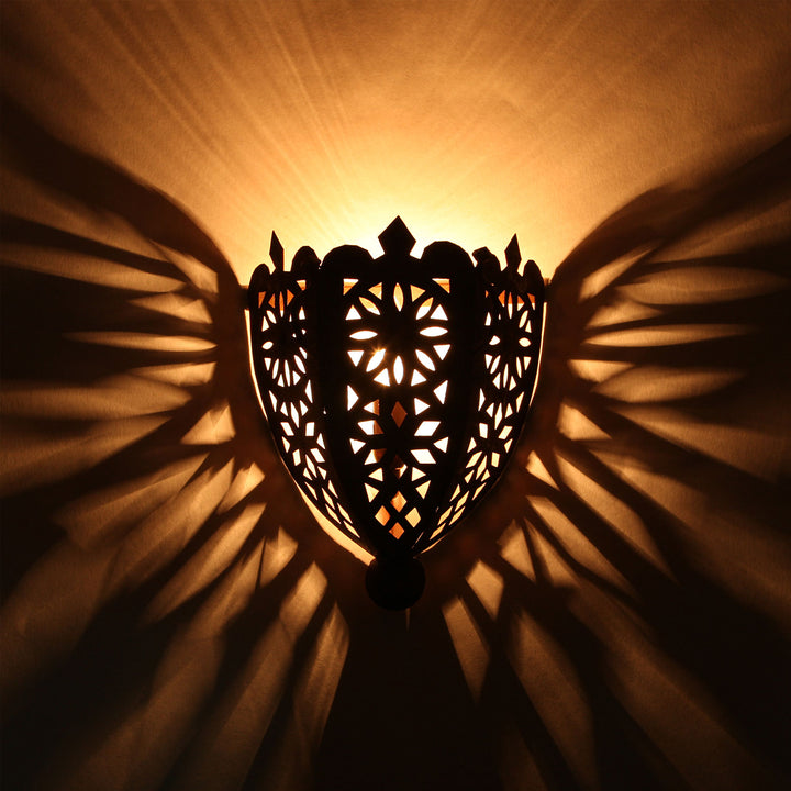 Oosterse ijzeren wandlamp EWL06