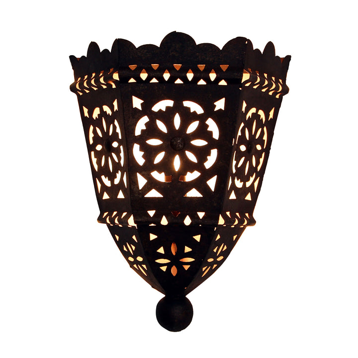 Oosterse ijzeren wandlamp EWL10