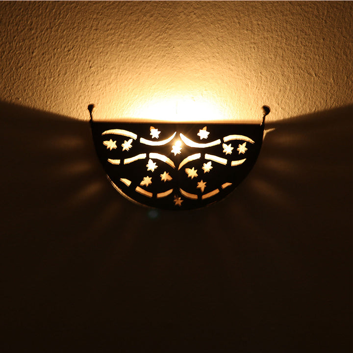 Oosterse ijzeren wandlamp EWL33