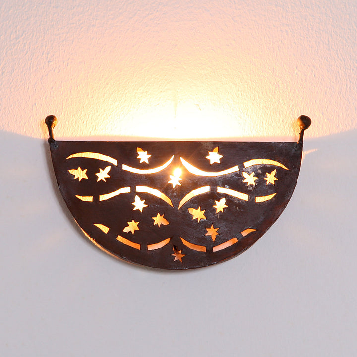 Oosterse ijzeren wandlamp EWL33
